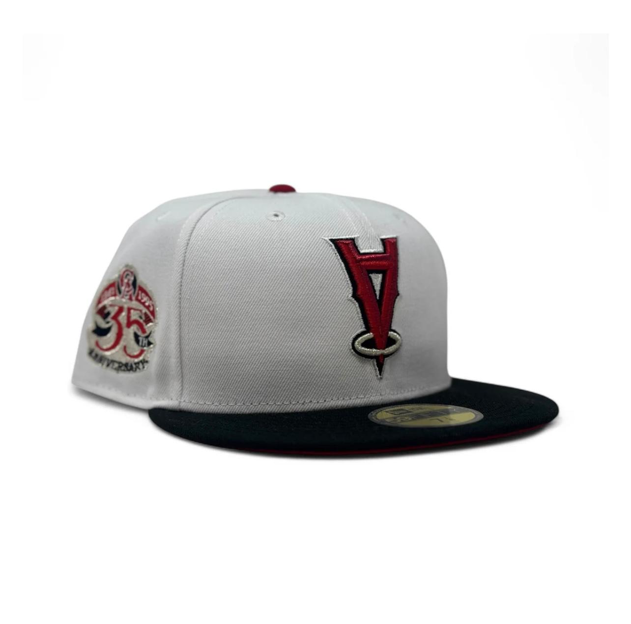 bLos Angeles Angels 35th Anniversary Upside Down Logo Fitted Hats