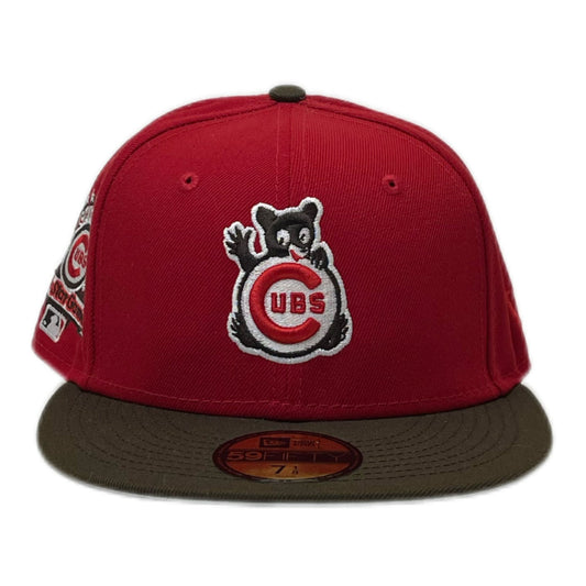 Red Chicago Cubs 1990 All Star Game Brown 59fifty New Era Fitted Hat Cap