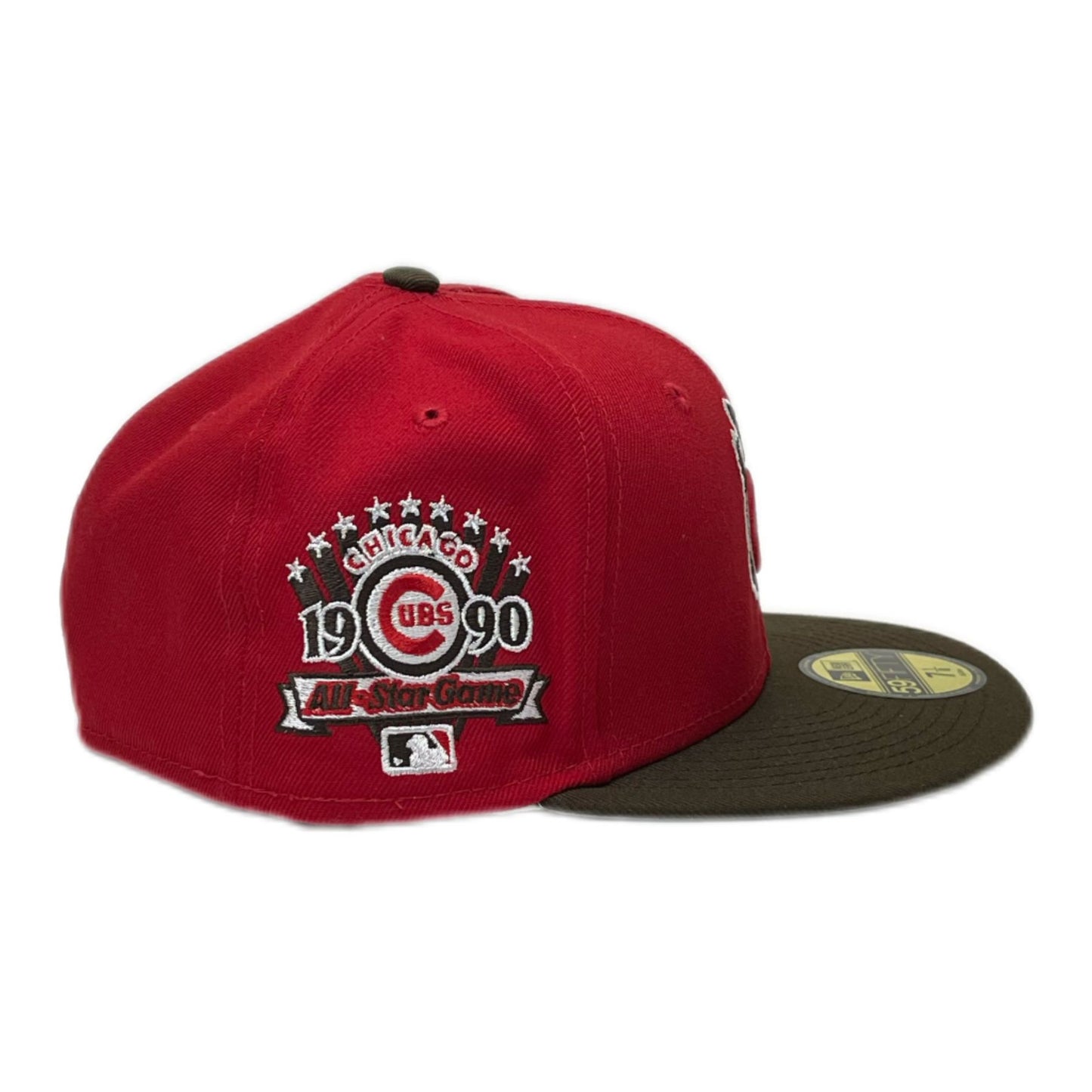 Red Chicago Cubs 1990 All Star Game Brown 59fifty New Era Fitted Hat Cap