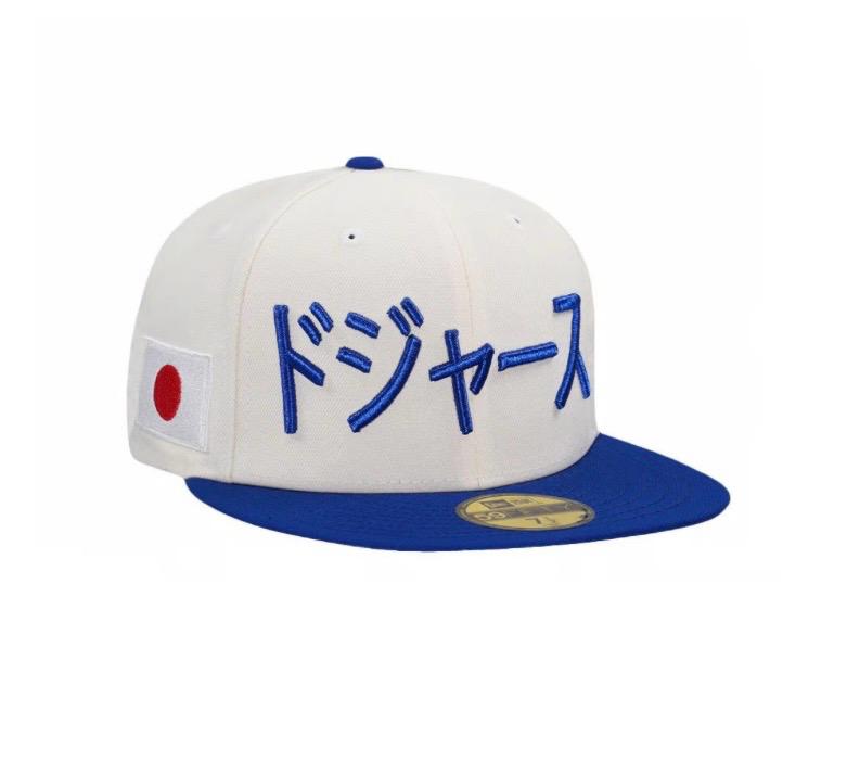aNEW ERA LOS ANGELES DODGERS KANJI JAPAN CHROME TWO TONE EDITION 59FIFTY FITTED HAT