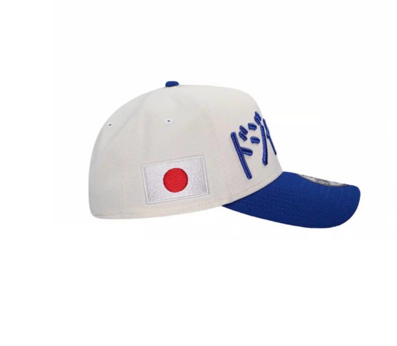 dNEW ERA LOS ANGELES DODGERS KANJI CHROME TWO TONE EDITION 9FORTY A FRAME SNAPRACK HAT