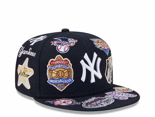 aNEW ERA NEW YORK YANKEES ALL OVER NAVY EDITION KOFIFTY FITTED HAT