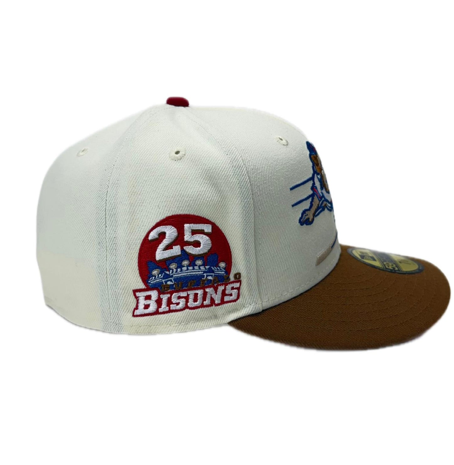 New Era Buffalo Bison Off-White/Peanut Brown 25 Years 59FIFTY Fitted Hat