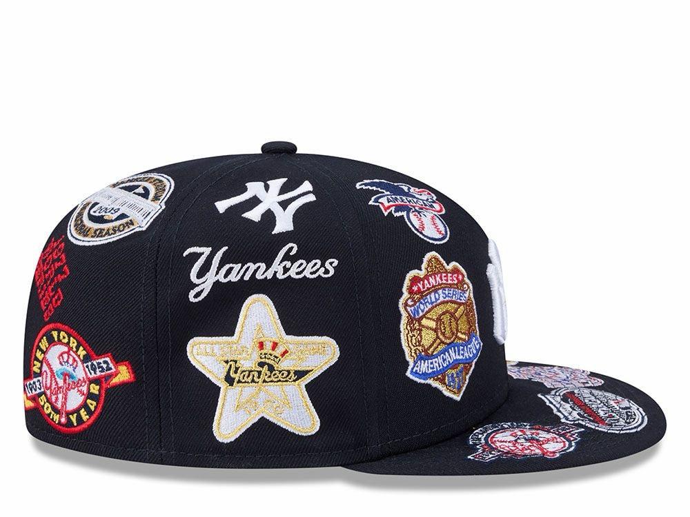 aNEW ERA NEW YORK YANKEES ALL OVER NAVY EDITION KOFIFTY FITTED HAT