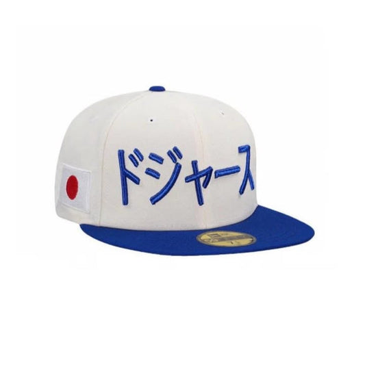 aNEW ERA LOS ANGELES DODGERS KANJI JAPAN CHROME TWO TONE EDITION 59FIFTY FITTED HAT